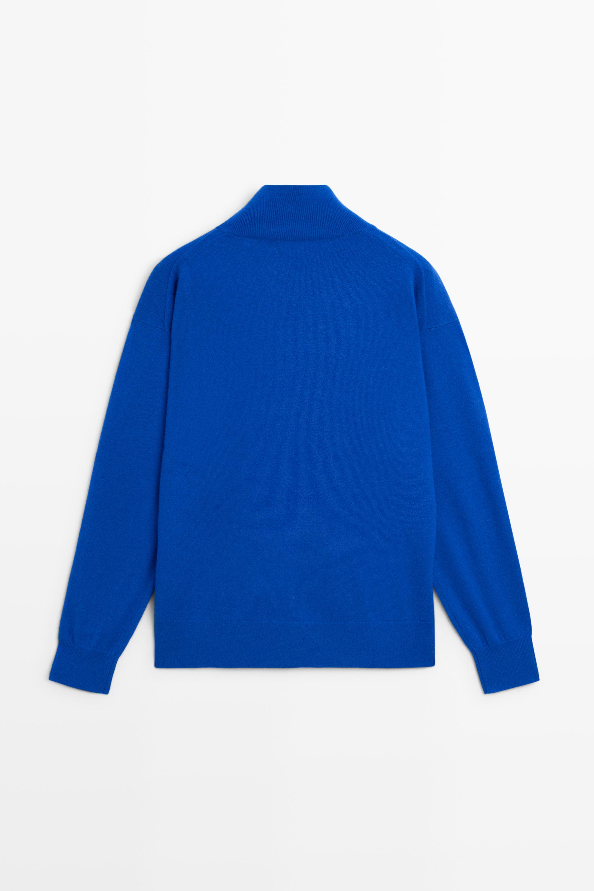 Pull à col montant en maille 100 % cachemire